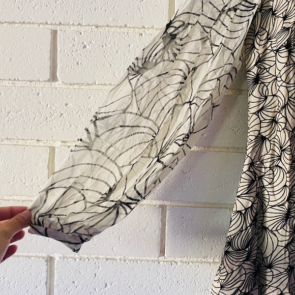 Addison Abstract Print Silk Shift Dress - Picture 3 of 6